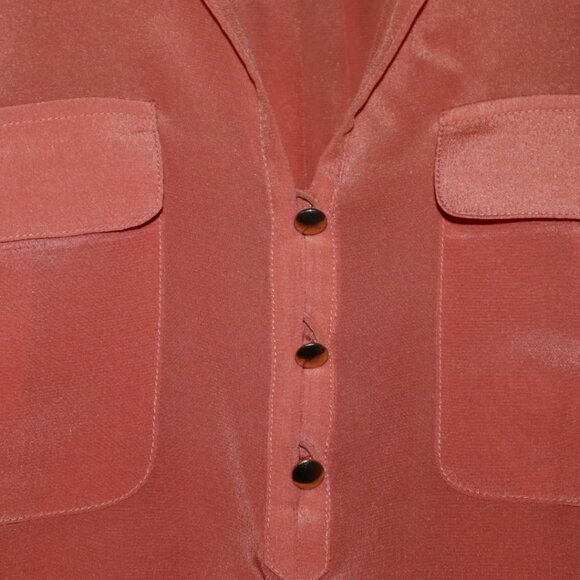Banana Republic | Peach Silk Blouse, Size S - Picture 3 of 9